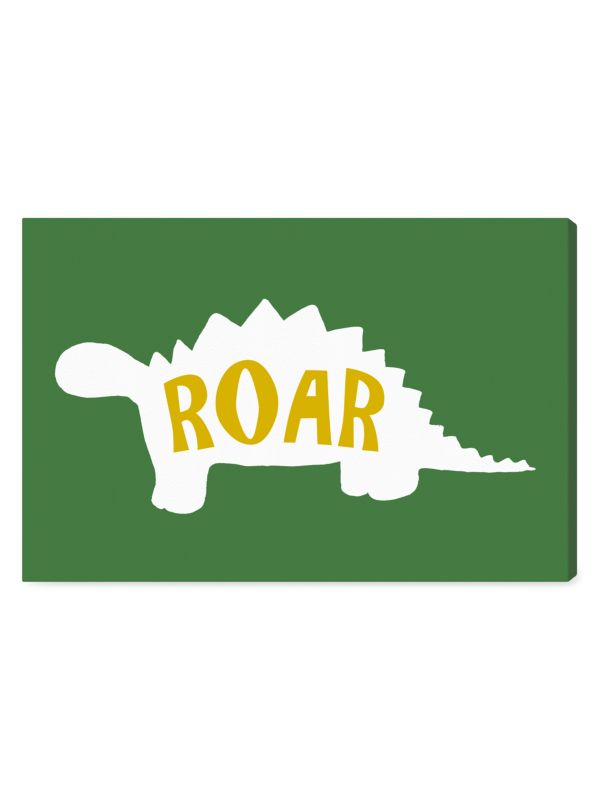 Oliver Gal Stego Dino Roar Wall Art Canvas Print